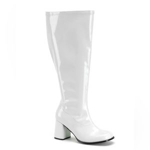 White Gogo Boot by Pleaser Shoes - Size 8 - style “Gogo 300X”